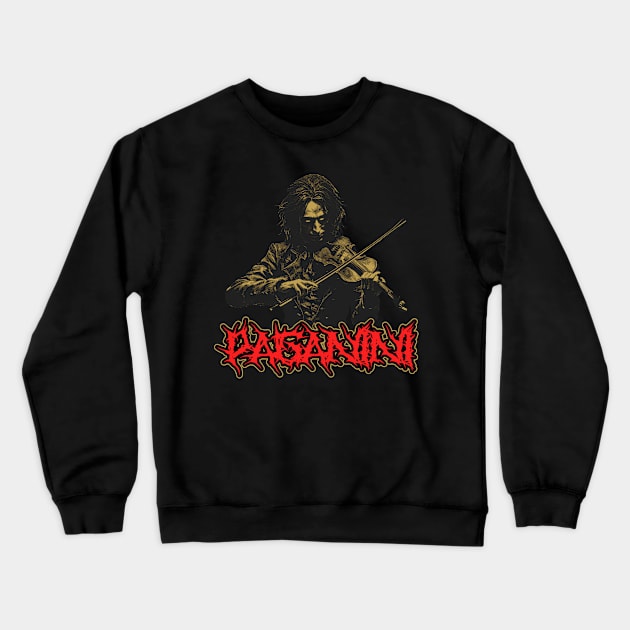 Paganini Classical Death Metal Crewneck Sweatshirt by B Sharp